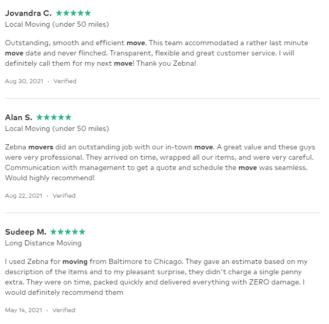 Long Distance Moving Reviews